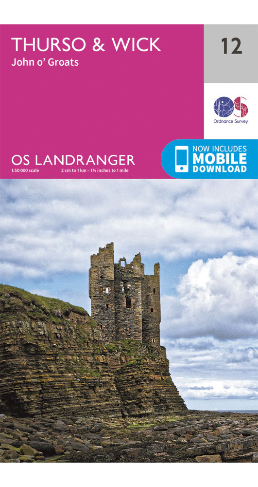 Ordnance Survey Thurso, Wick & John O'Groats - Landranger 12 Map