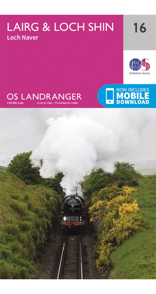 Ordnance Survey Lairg, Loch Shin & Loch Naver - Landranger 16 Map