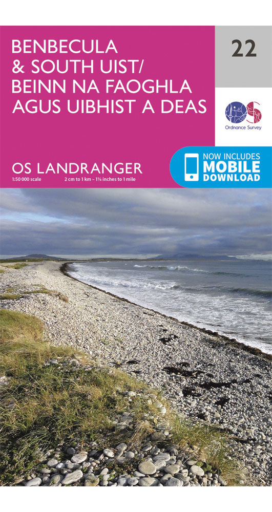 Ordnance Survey Benbecula & South Uist - Landranger 22 Map