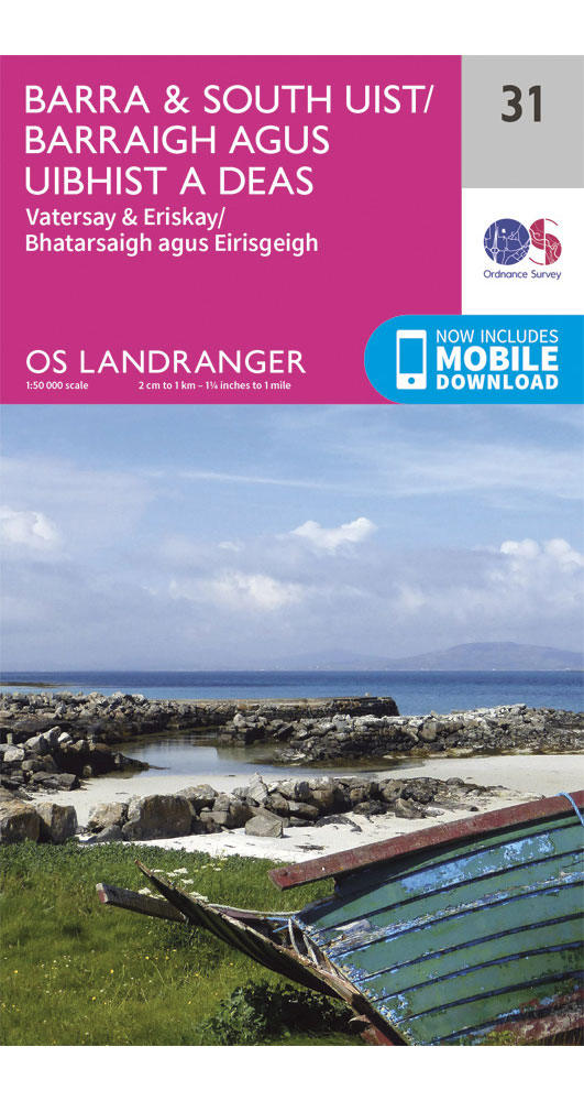 Ordnance Survey Barra, South Uist, Vatersay & eriskay - Landranger 31 Map