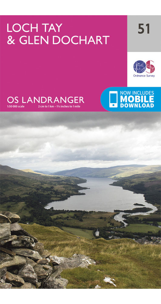 Ordnance Survey Loch Tay & Glen Dochart - Landranger 51 Map