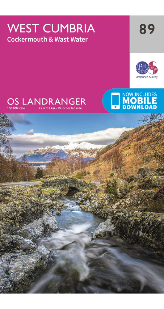 Ordnance Survey West Cumbria, Cockermouth & Wast Water - Landranger 89 Map