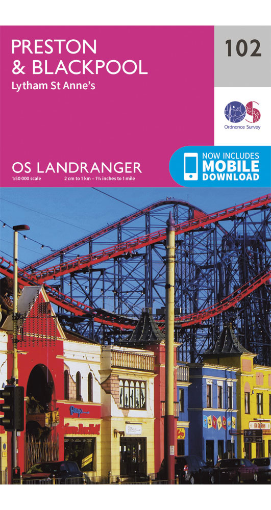 Ordnance Survey Preston, Blackpool & Lytham St Anne’s   Landranger 102 Map