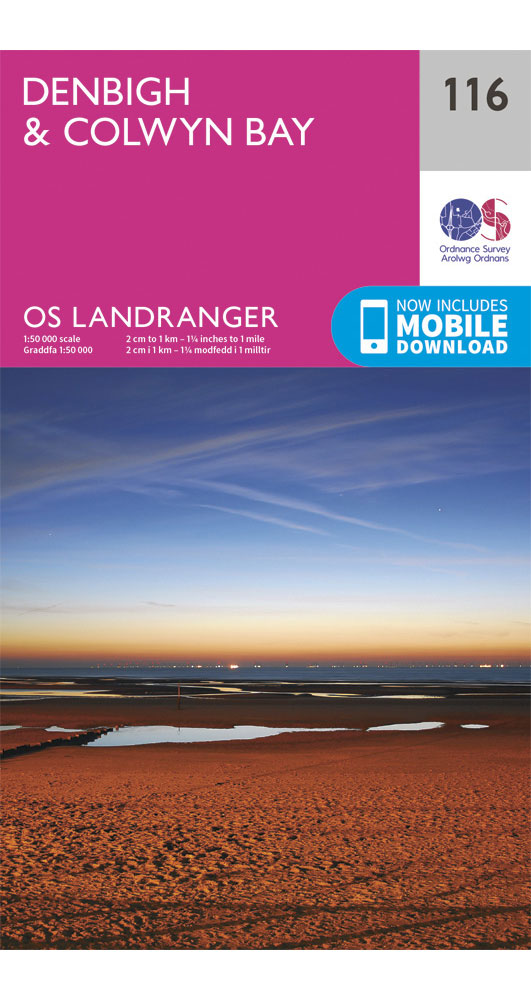 Ordnance Survey Denbigh & Colwyn Bay   Landranger 116 Map