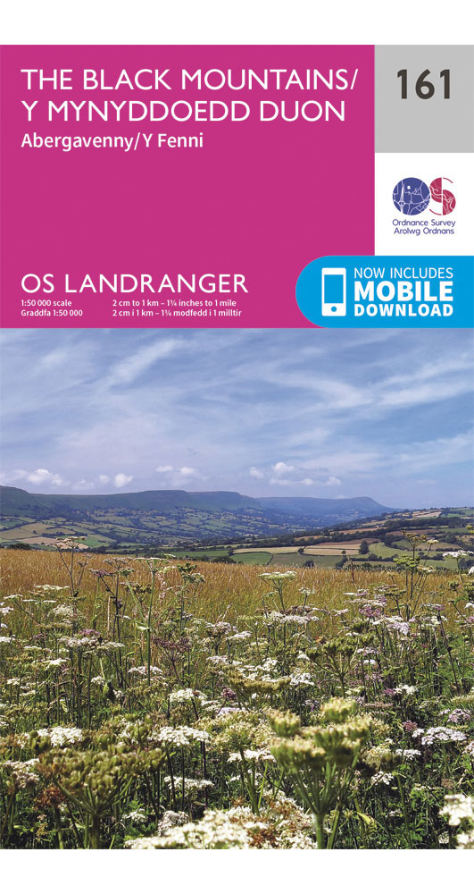 Ordnance Survey The Black Mountains/Y Mynyddoedd Duon   Landranger 161 Map