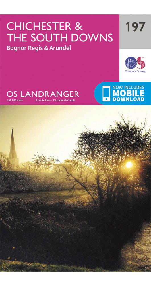 Ordnance Survey Chichester & The South Downs   Landranger 197 Map