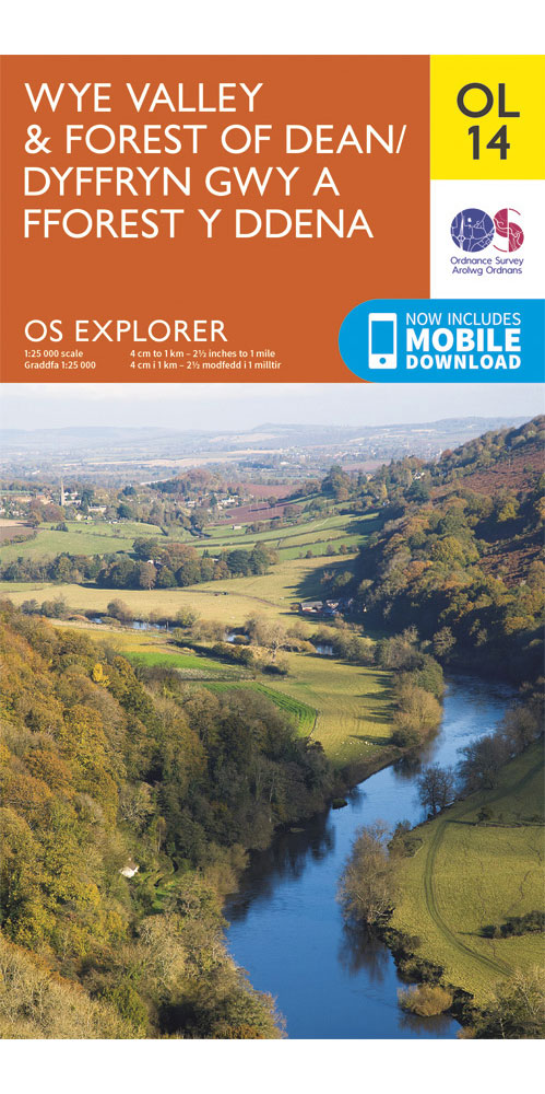 Ordnance Survey Wye Valley & Forest of Dean   OS Explorer OL14 Map