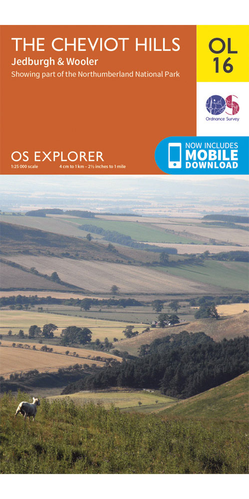 Ordnance Survey The Cheviot Hills   OS Explorer OL16 Map