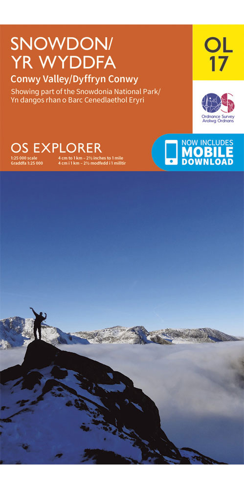 Ordnance Survey Snowdon   OS Explorer OL17 Map