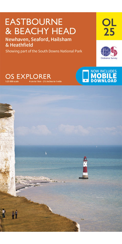 Ordnance Survey Eastbourne & Beachy Head   OS Explorer OL25 Map