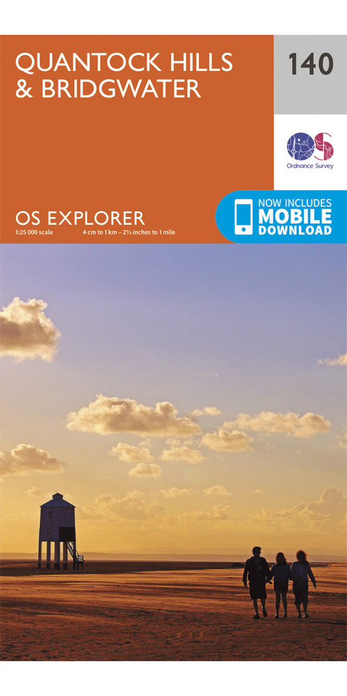 Ordnance Survey Quantock Hills & Bridgwater   OS Explorer 140 Map