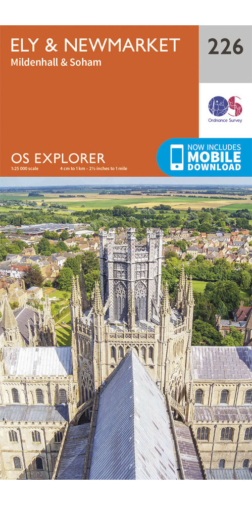 Ordnance Survey Ely & Newmarket, Mildenhall & Soham   OS Explorer 226 Map