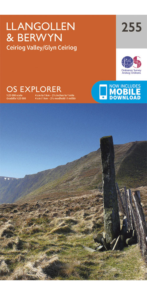 Ordnance Survey Llangollen & Berwyn   OS Explorer 255 Map