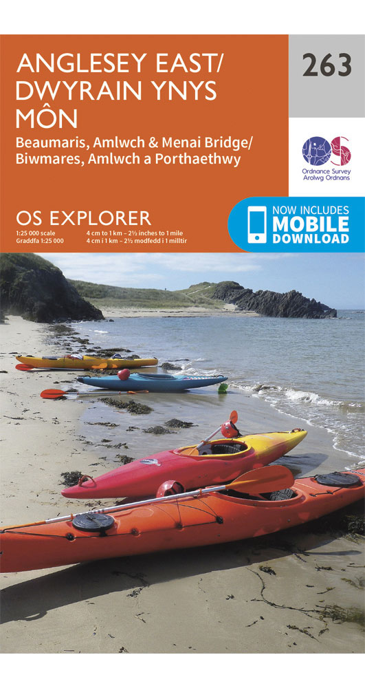 Ordnance Survey Anglesey East   OS Explorer 263 Map