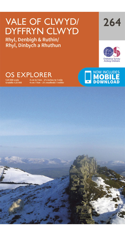 Ordnance Survey Vale of Clwyd   OS Explorer 264 Map