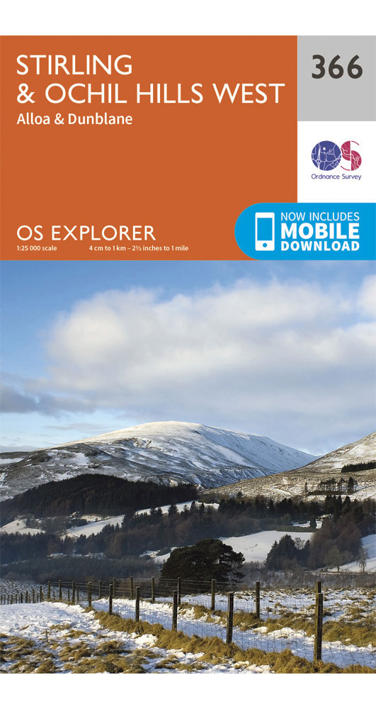 Ordnance Survey Stirling & Ochil Hills West   OS Explorer 366 Map