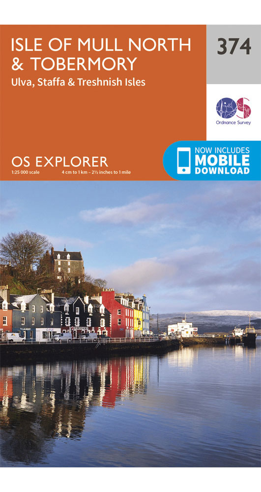 Ordnance Survey Isle of Mull North & Tobermory   OS Explorer 374 Map