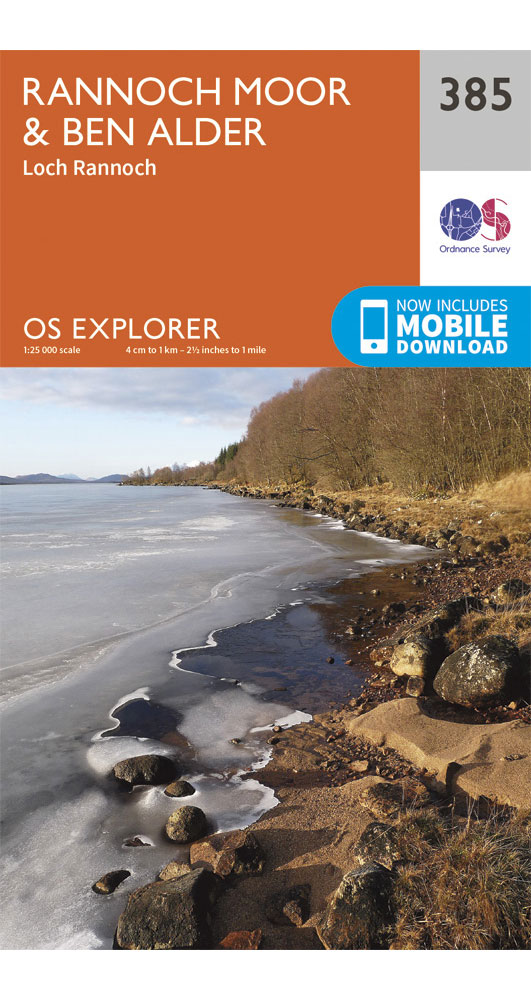 Ordnance Survey Rannoch Moor & Ben Alder   OS Explorer 385 Map