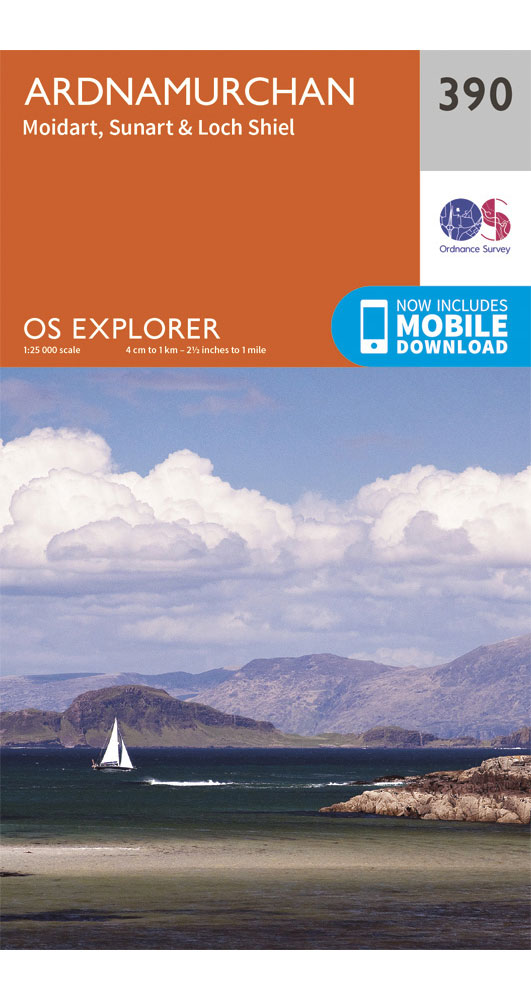Ordnance Survey Ardnamurchan, Moidart, Sunart & Loch Shiel   OS Explorer 390 Map