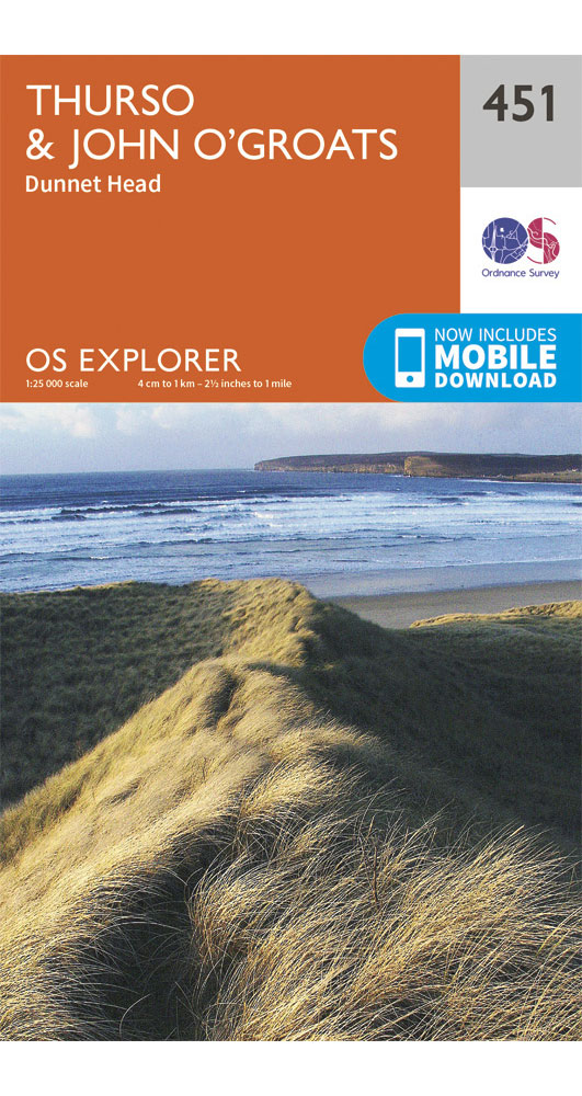 Ordnance Survey Thurso & John O’Groats   OS Explorer 451 Map
