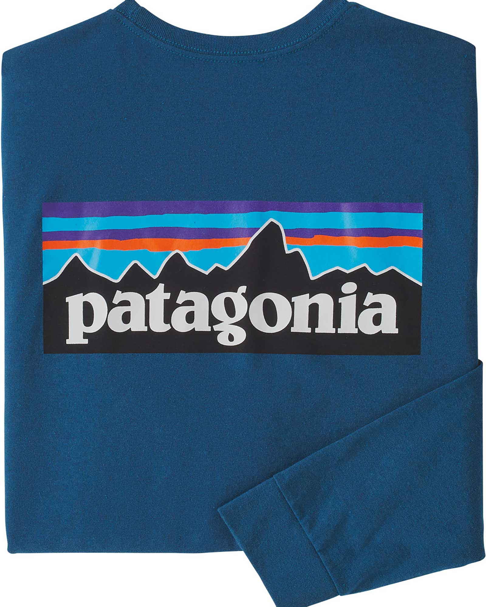 Patagonia P6 Logo Men’s Long Sleeve Responsibili Tee - Wavy Blue S