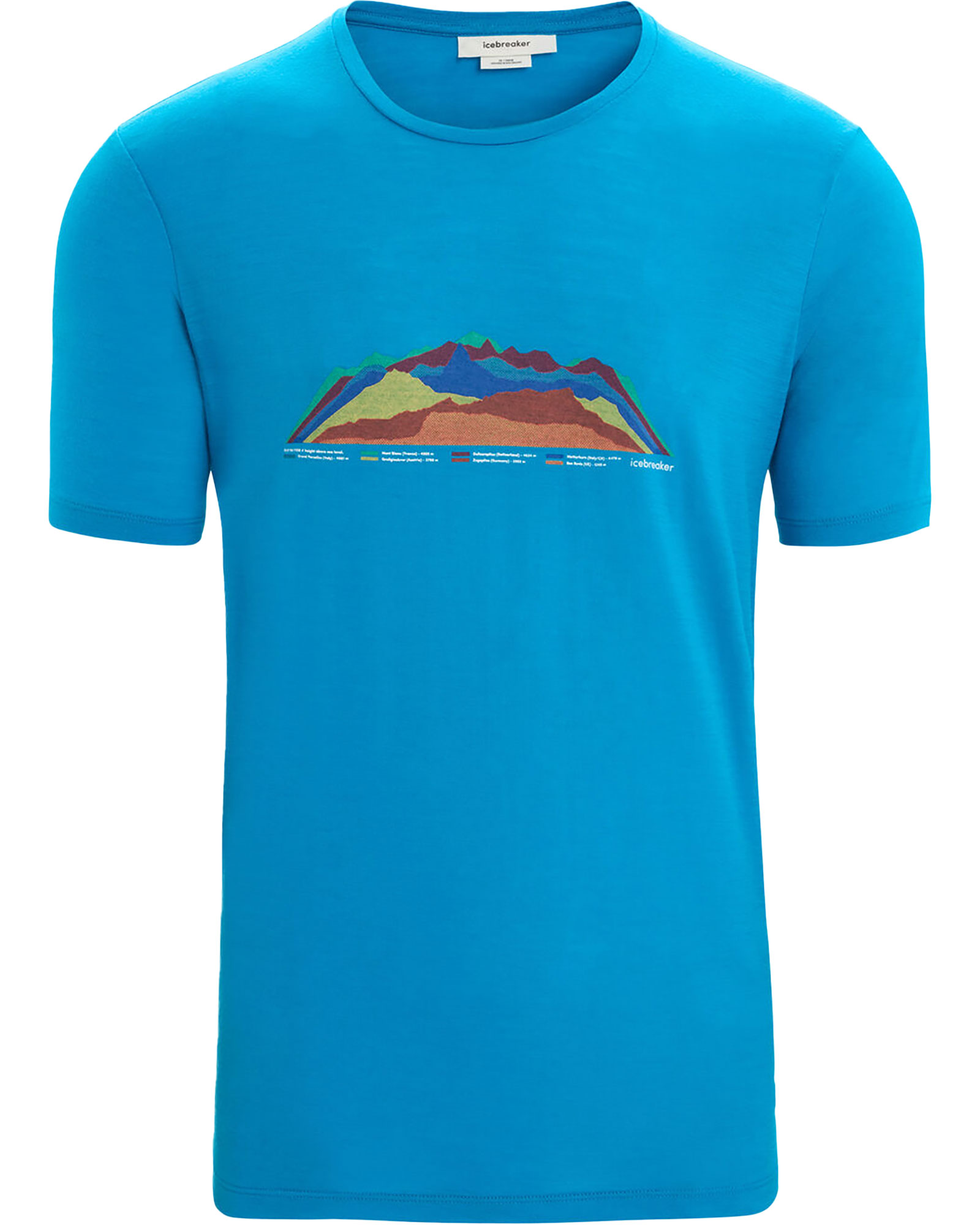 icebreaker Men’s Tech Lite 2 T Shirt   Seven Summits - Geo Blue XL