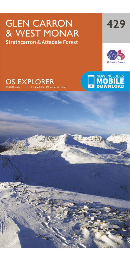 Ordnance Survey Glen Carron & West Monar   OS Explorer 429 Map