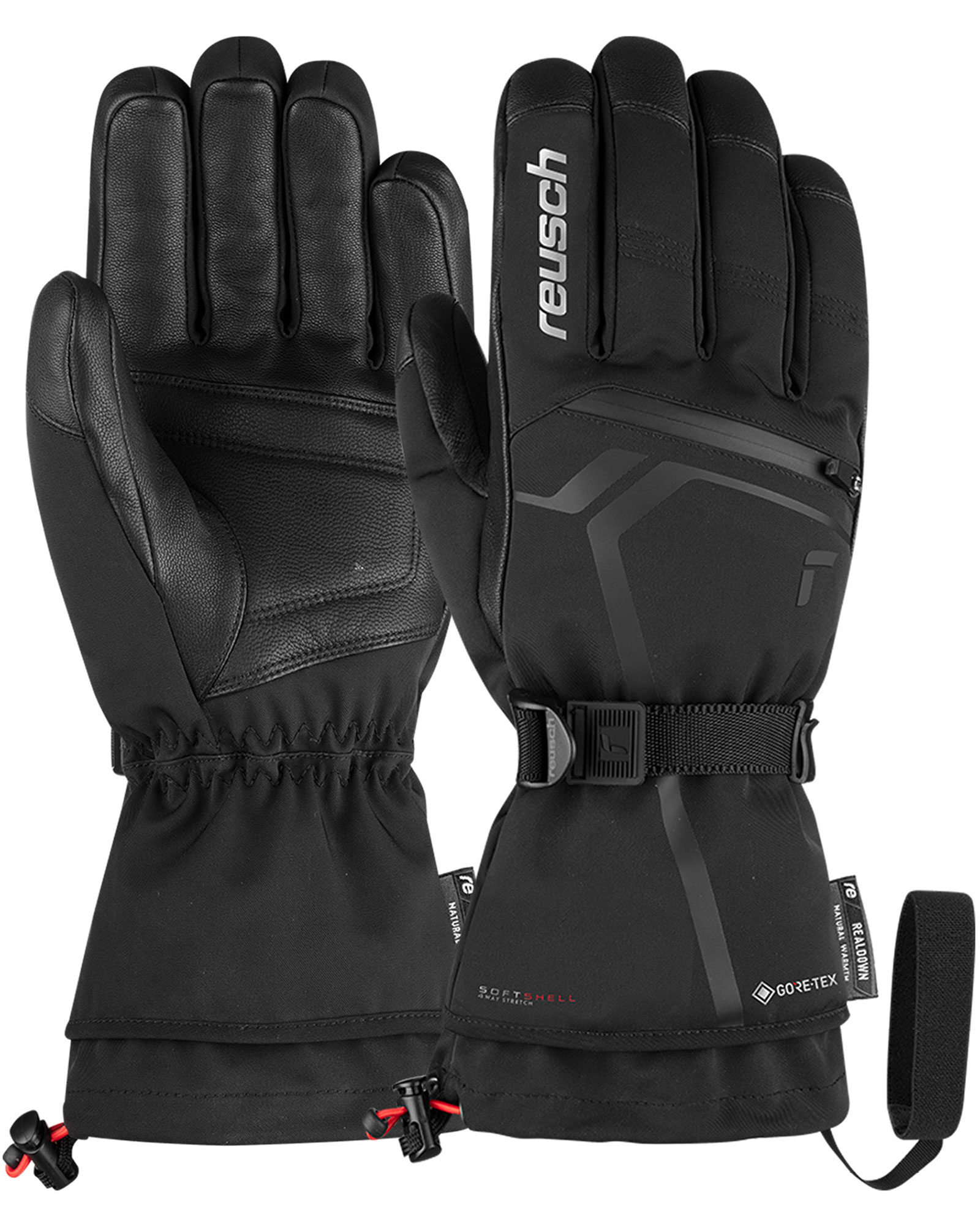 Reusch Down Spirit GORE TEX Men’s Gloves - Black/white Size 8