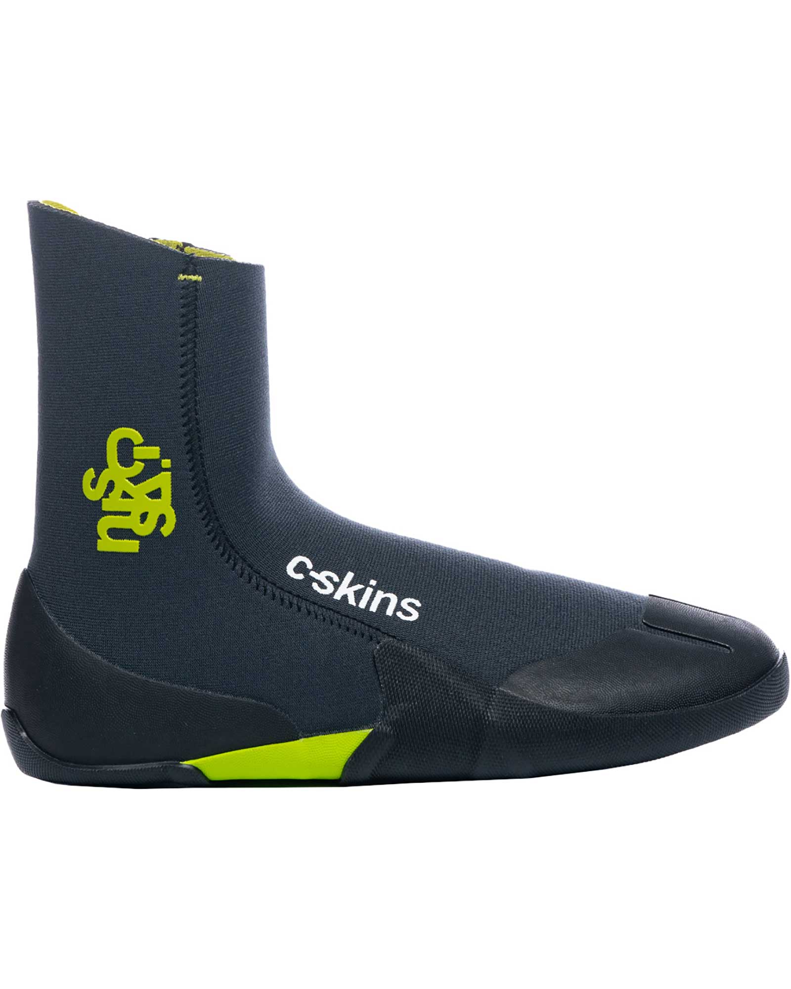 C Skins Legend 3.5mm Zipped Kids’ Boots - Graphite/Flash Green/Black XXL