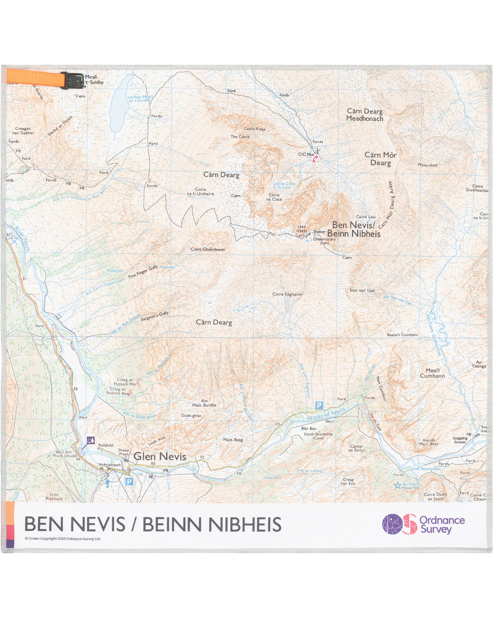 Ordnance Survey Large Microfibre Towel- Ben Nevis