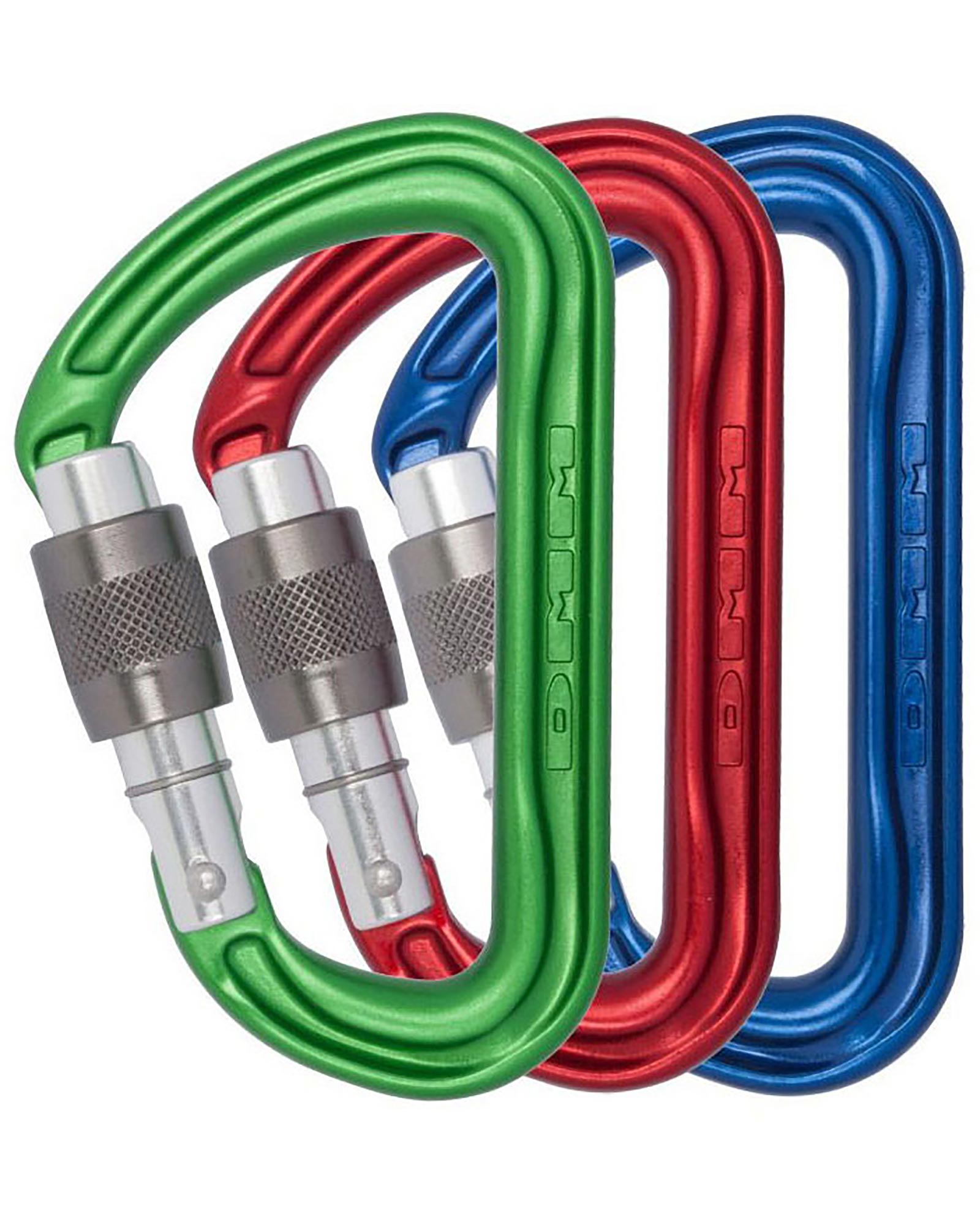 DMM Shadow Screwgate Carabiner Coloured 3 Pack - Blue/Red/Green