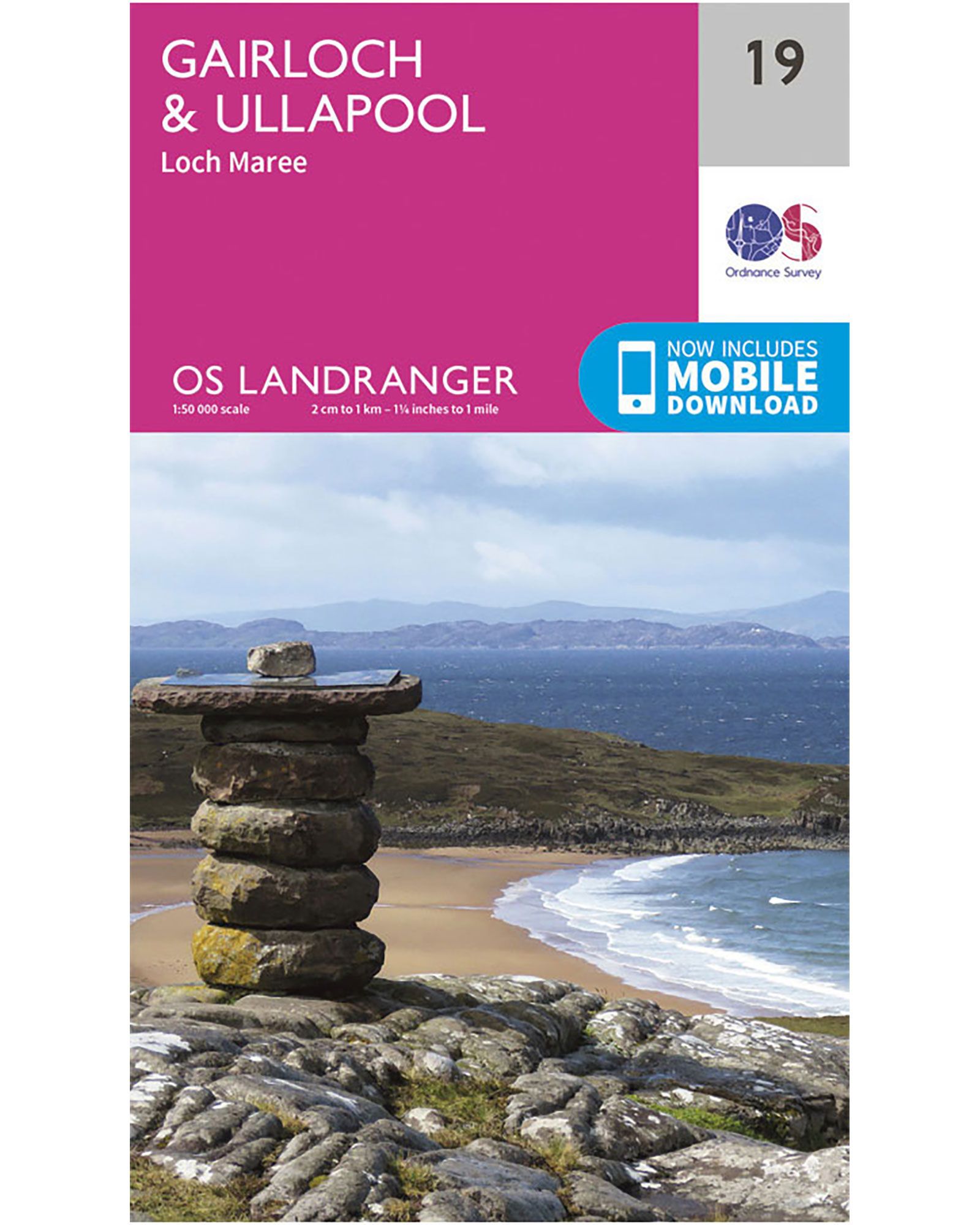 Product image of Ordnance Survey Gairloch & Ullapool, Loch Maree - Landranger 19 Map