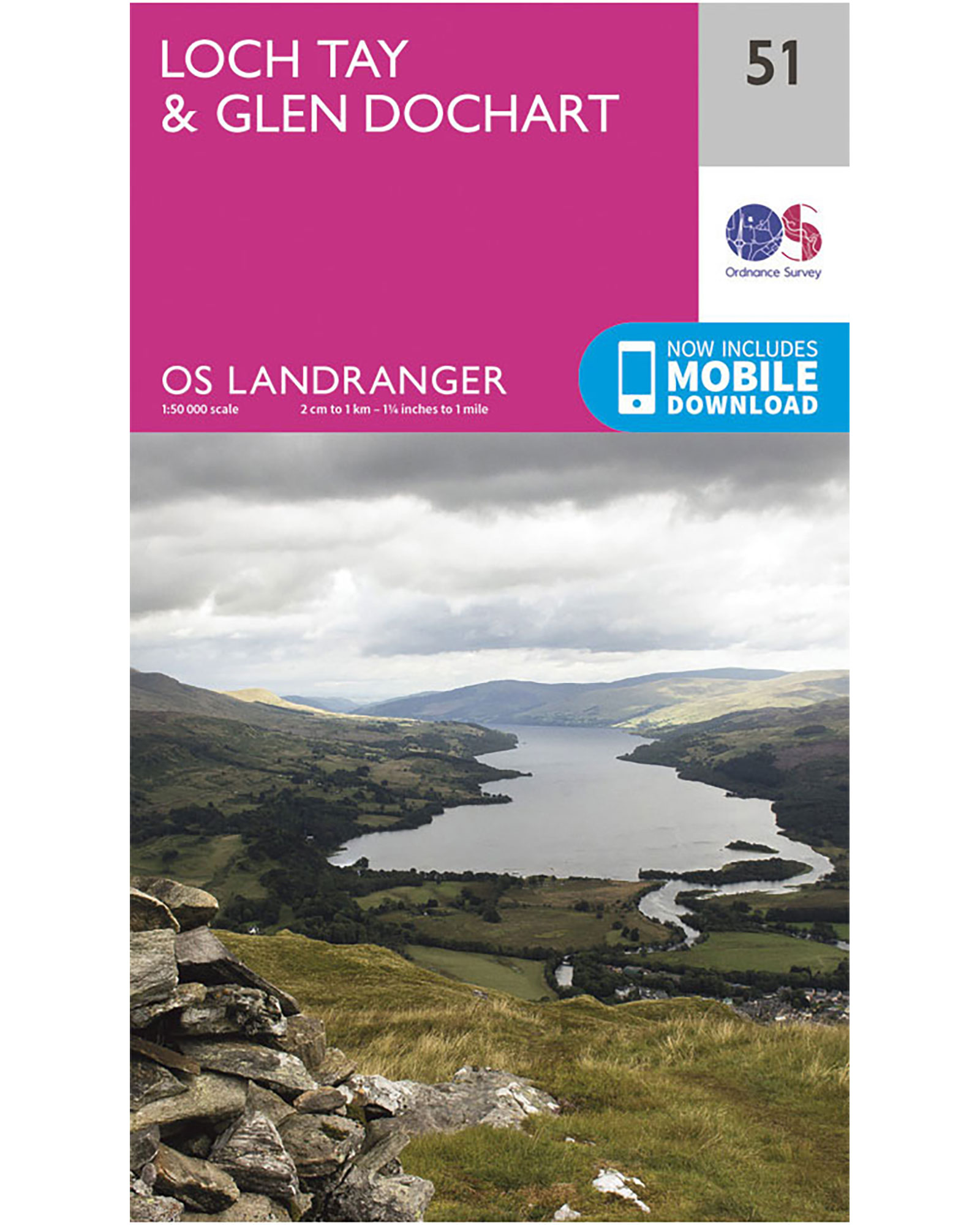Product image of Ordnance Survey Loch Tay & Glen Dochart - Landranger 51 Map