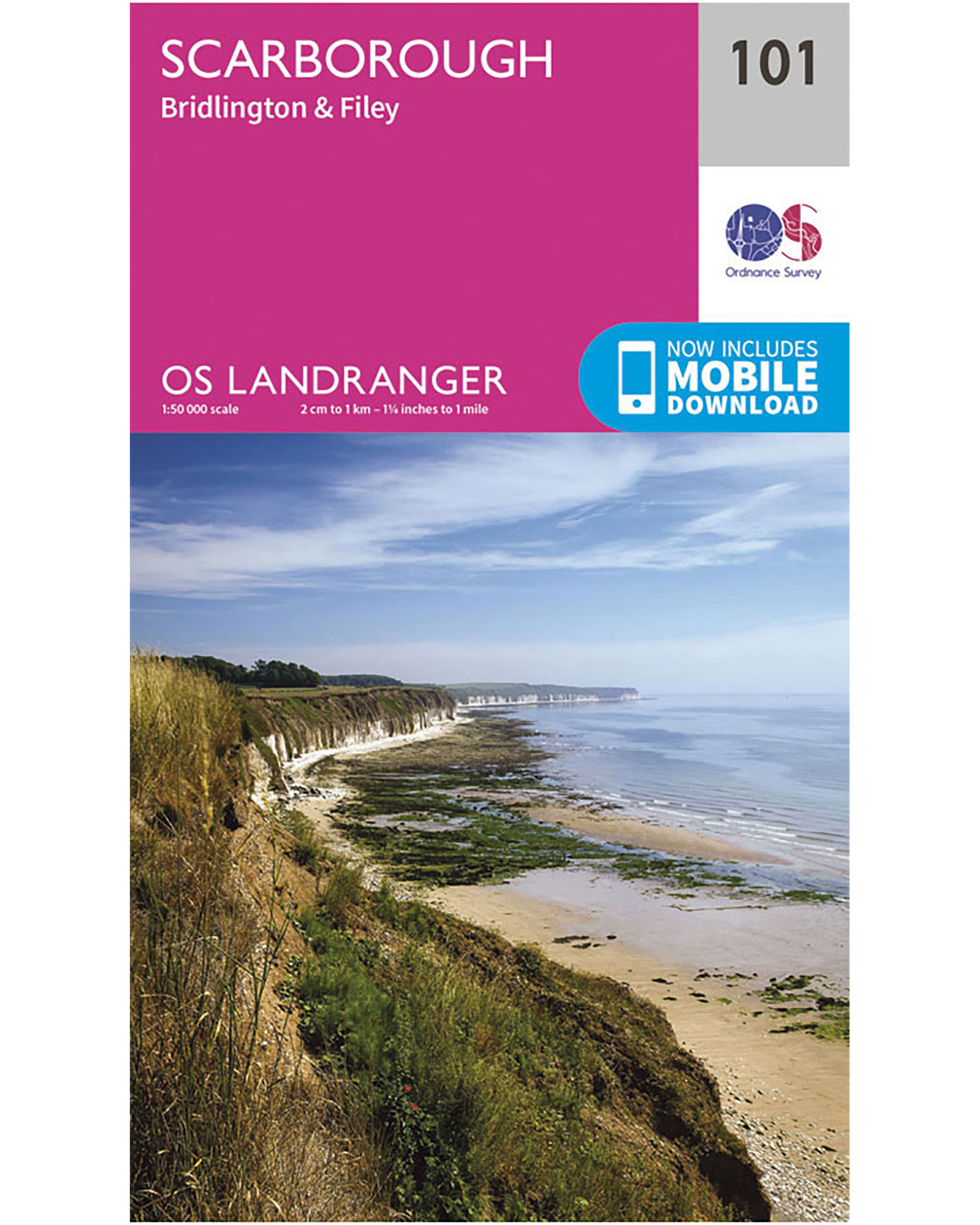 Ordnance Survey Scarborough, Bridlington & Filey   Landranger 101 Map