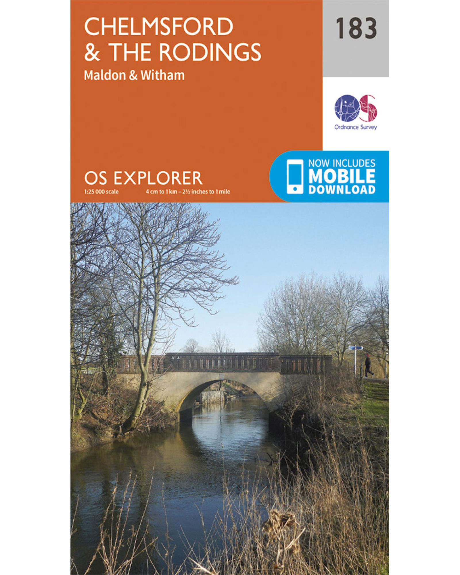 Ordnance Survey Chelmsford & The Rodings   OS Explorer 183 Map