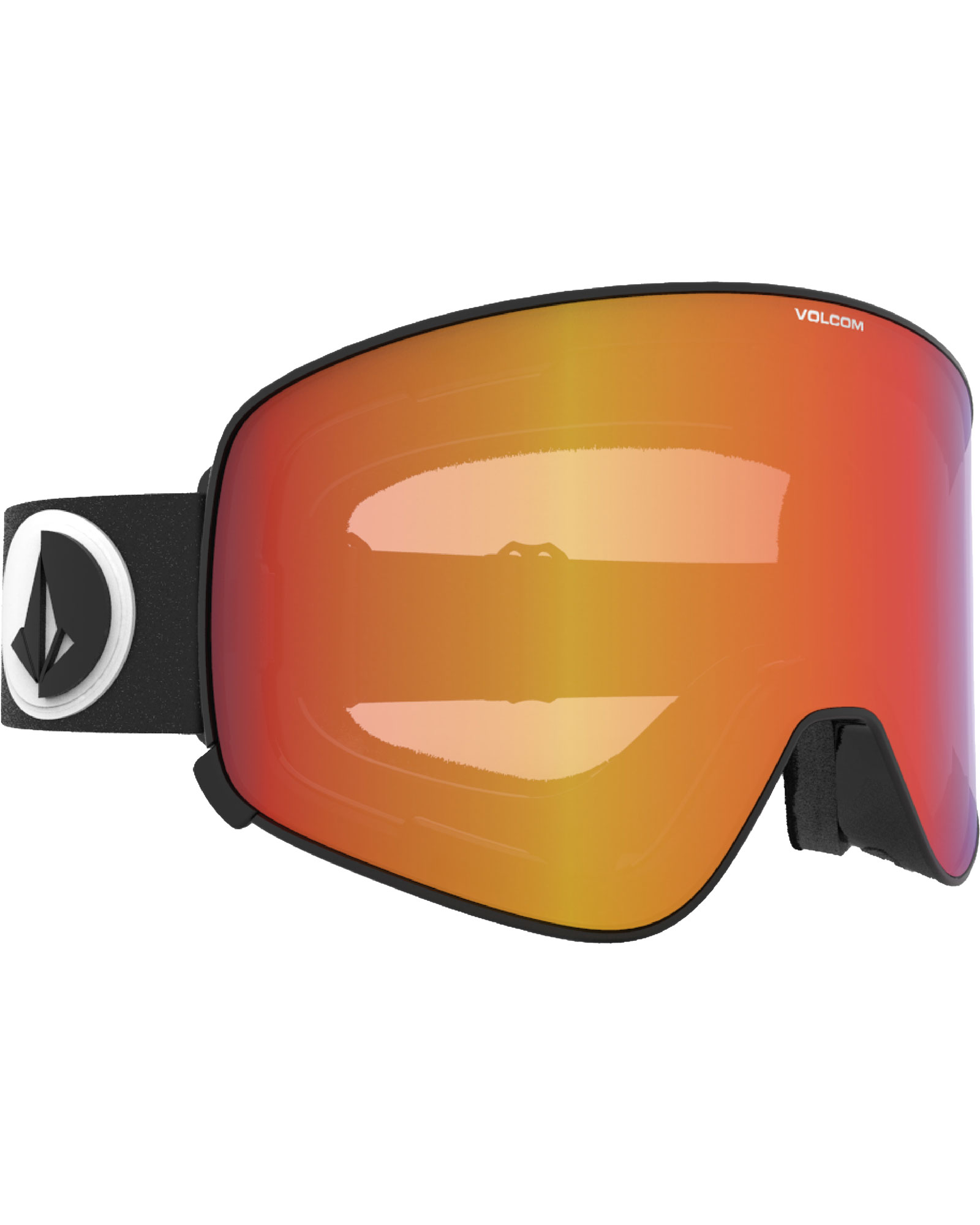 Volcom Odyssey Gloss Black / Red Chrome + Yellow Goggles - Gloss Black