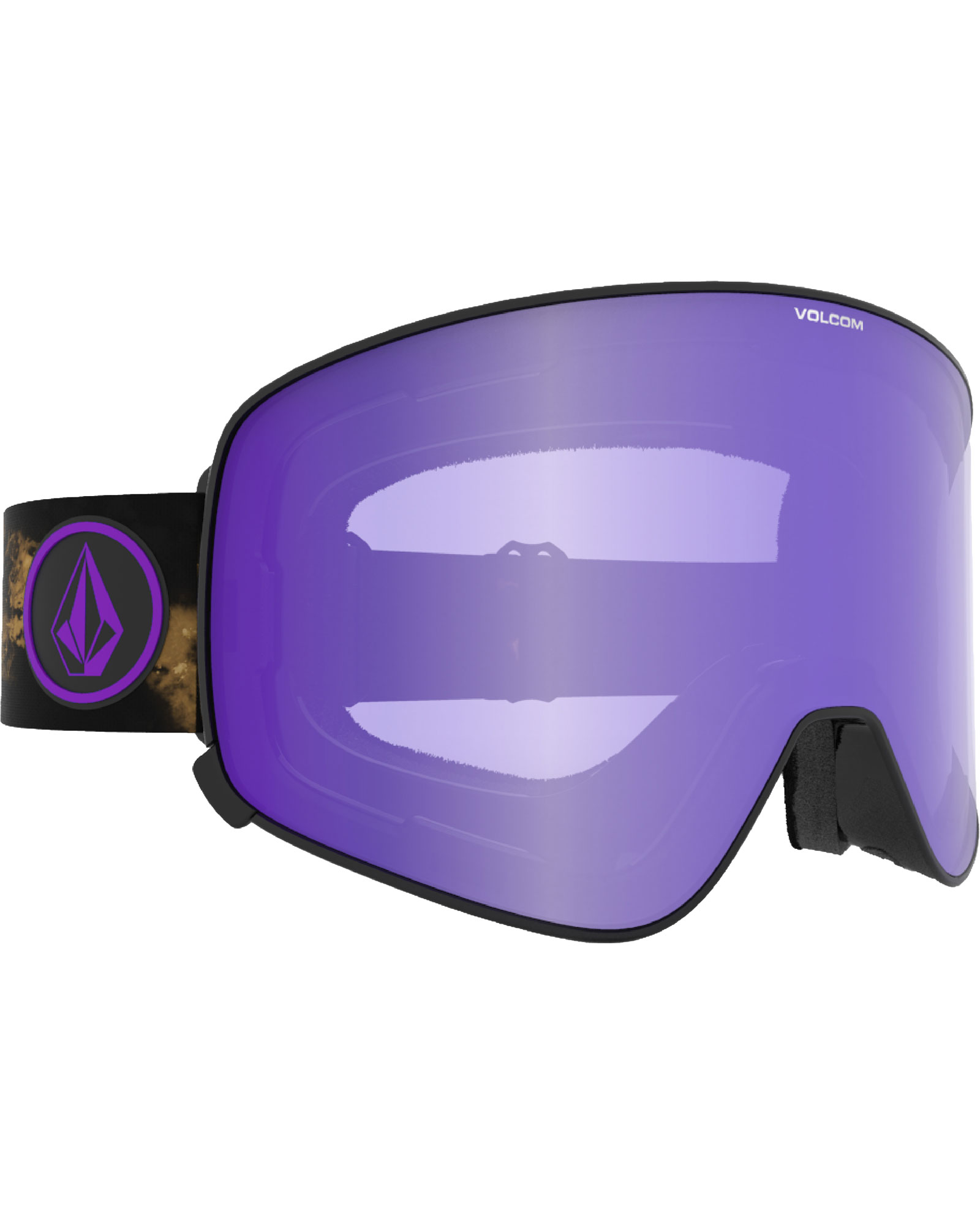 Volcom Odyssey Bleach / Purple Chrome + Yellow Goggles - Bleach