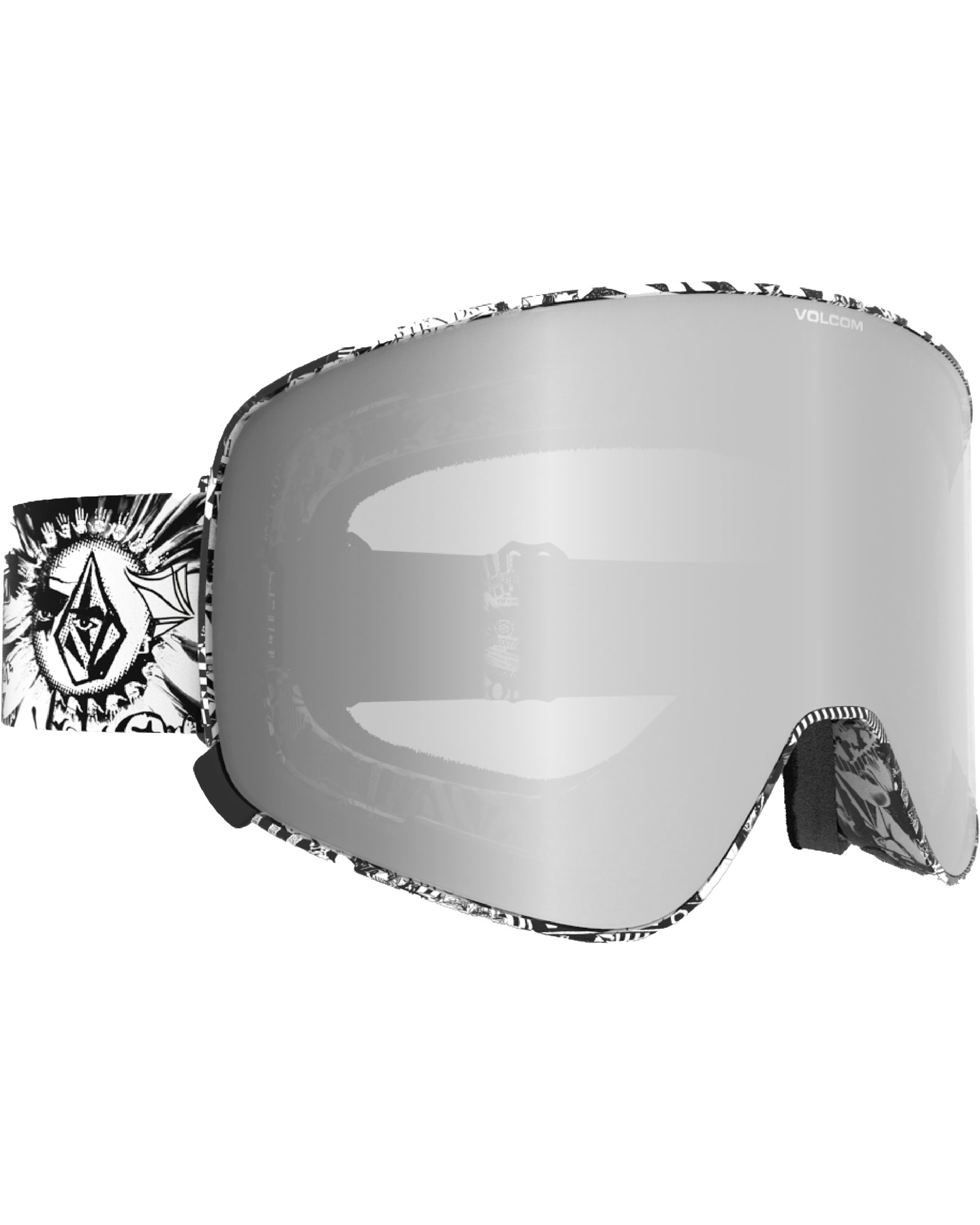 Volcom Odyssey Op Art / Silver Chrome + Yellow Goggles - Op Art