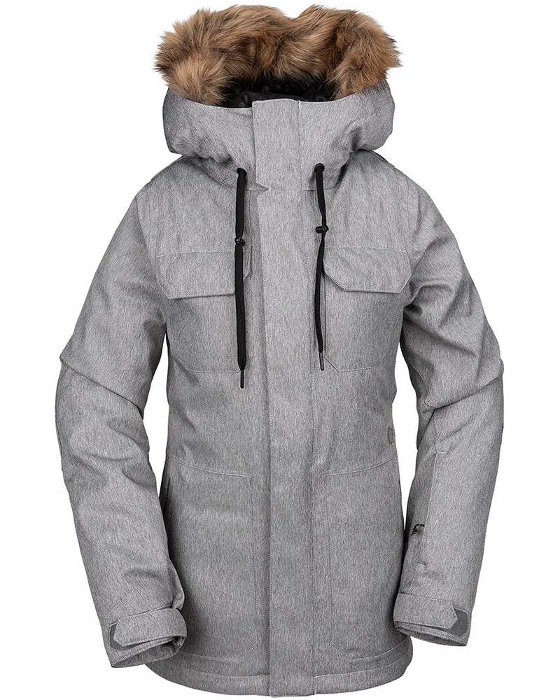 womens snow jacket with fur hood