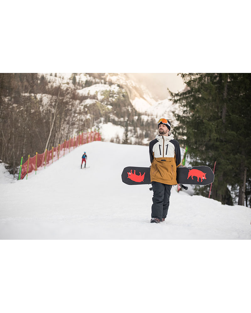 volcom men's brighton pullover 2 layer snow jacket