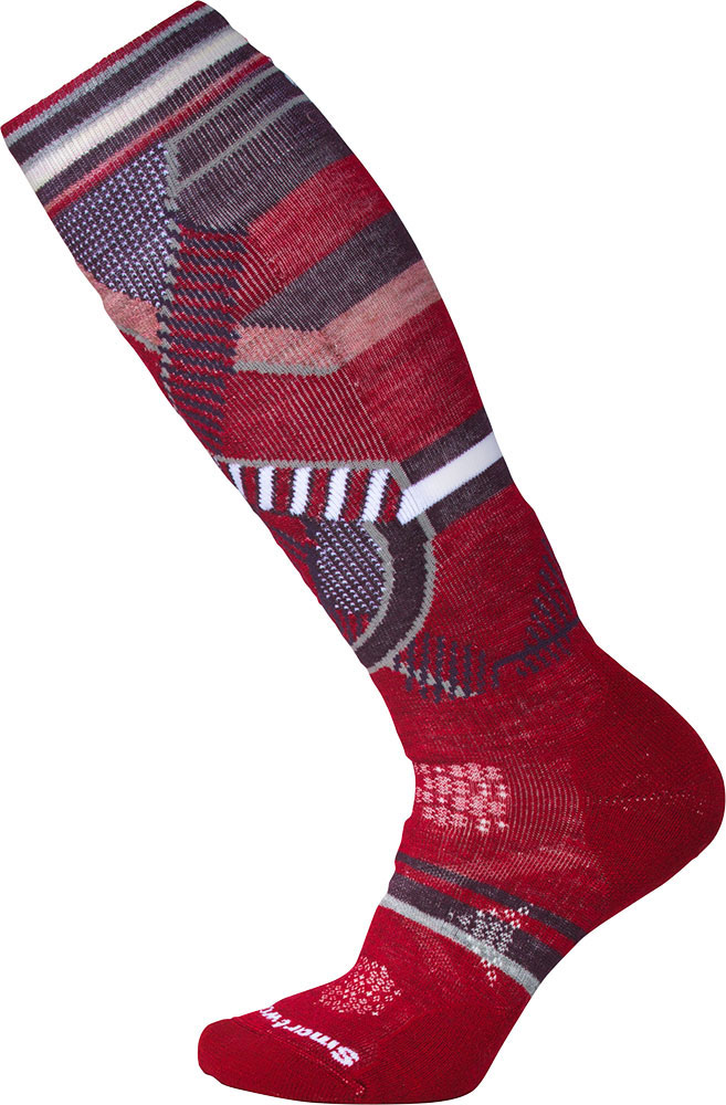Smartwool Merino Women’s PhD Medium Pattern Socks - Tibetan Red S