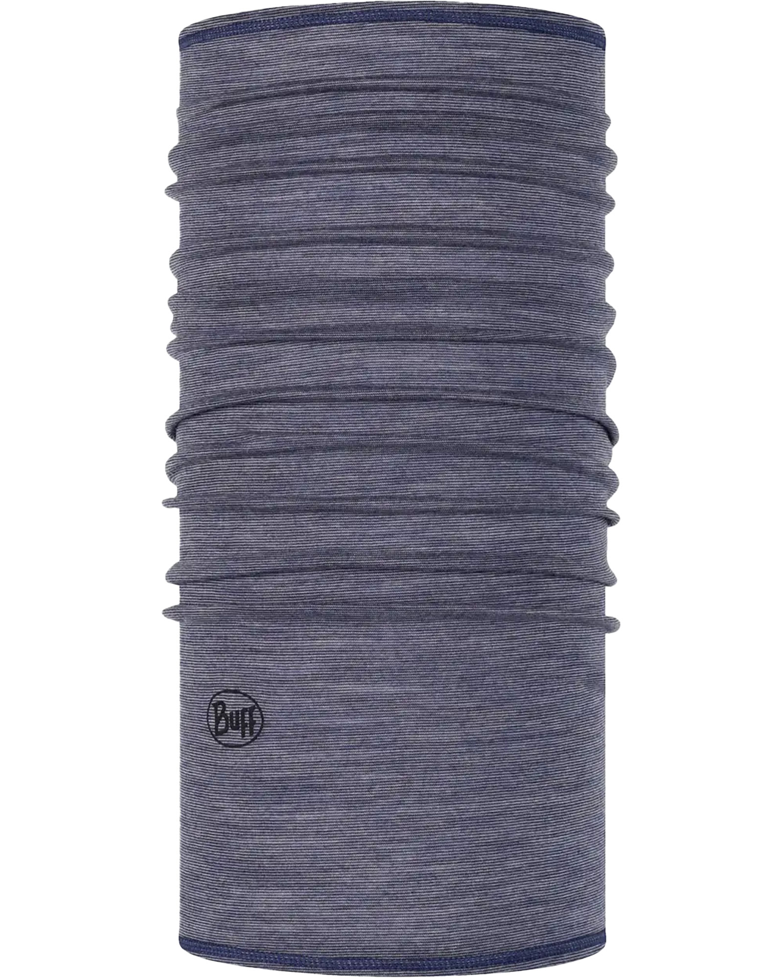 Buff Merino Wool 125 Lightweight Neck Warmer   Light Denim Multistripes - Light Denim Multistripes