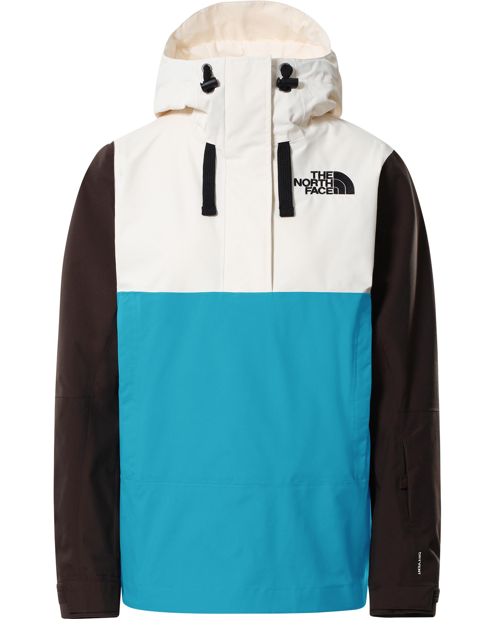 The North Face Tanager Women’s Anorak - Gardenia White/Deep Brown/Enamel Blue S