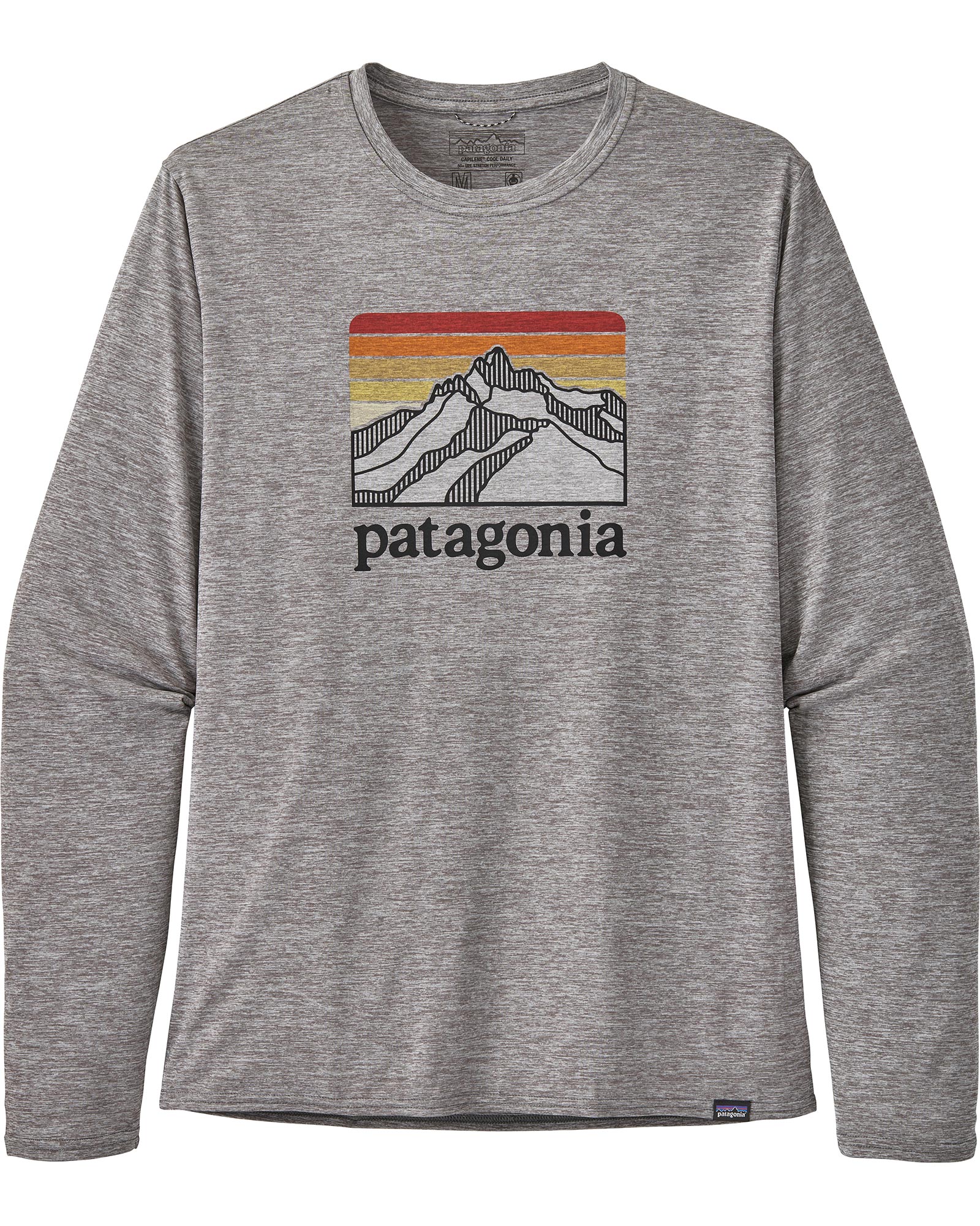 Patagonia Long Sleeve Cap Cool Daily Graphic Men’s T Shirt - Feather Grey L