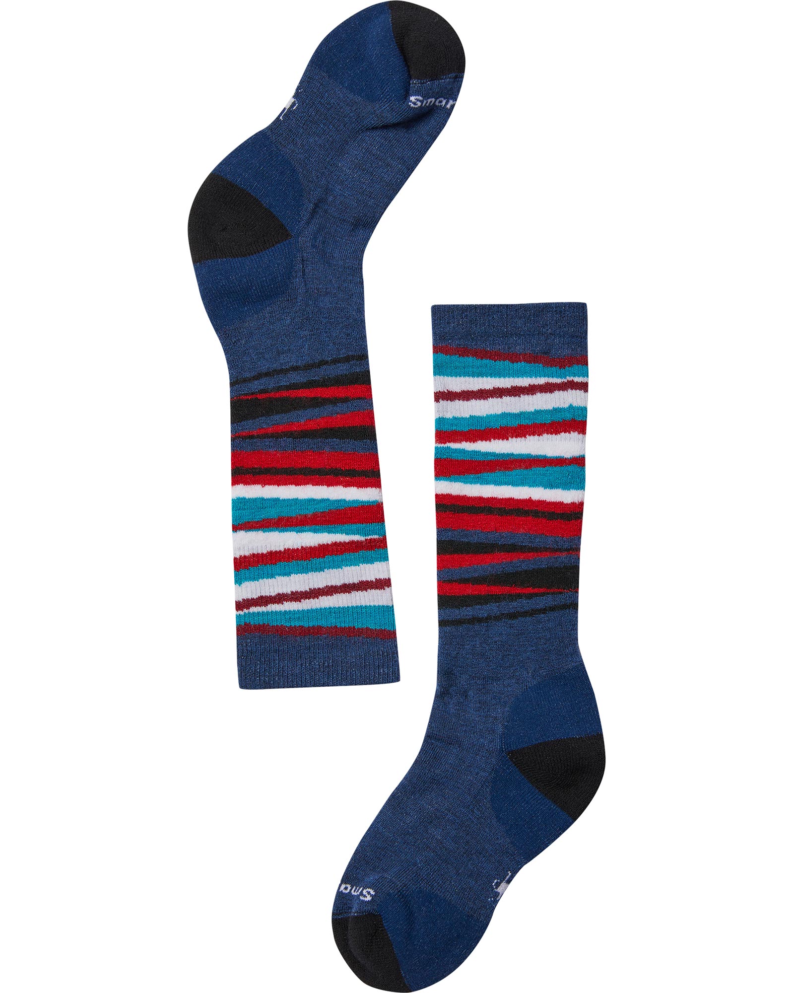 Smartwool Merino Wintersport Stripe Kids’ Socks - Alpine Blue M