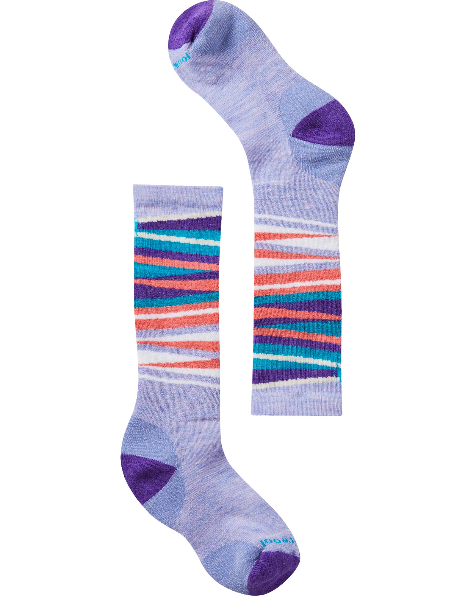Smartwool Merino Wintersport Stripe Kids’ Socks - Purple Mist L