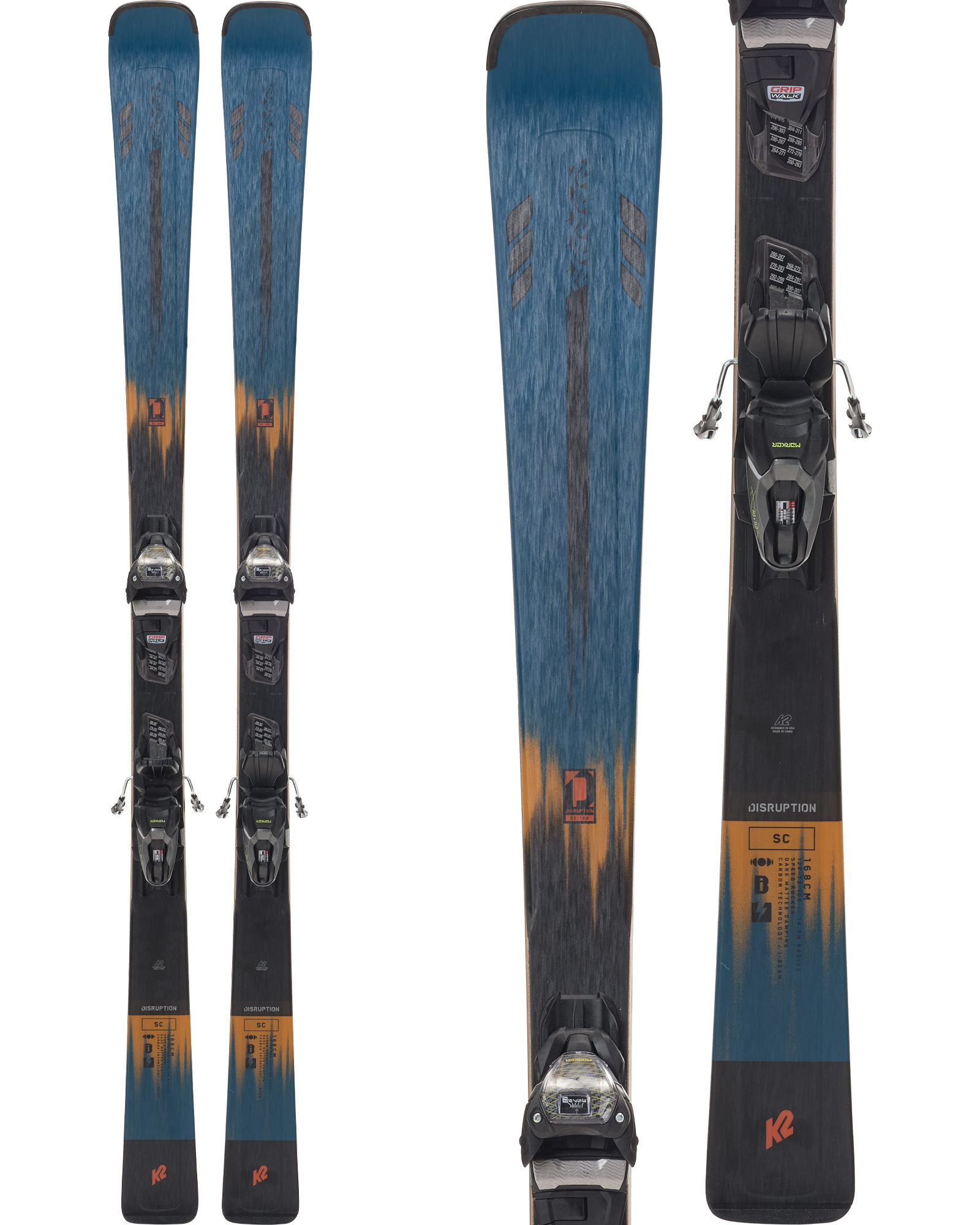 K2 Disruption SC Skis + M3 11 Compact Quikclik Bindings 2024 0