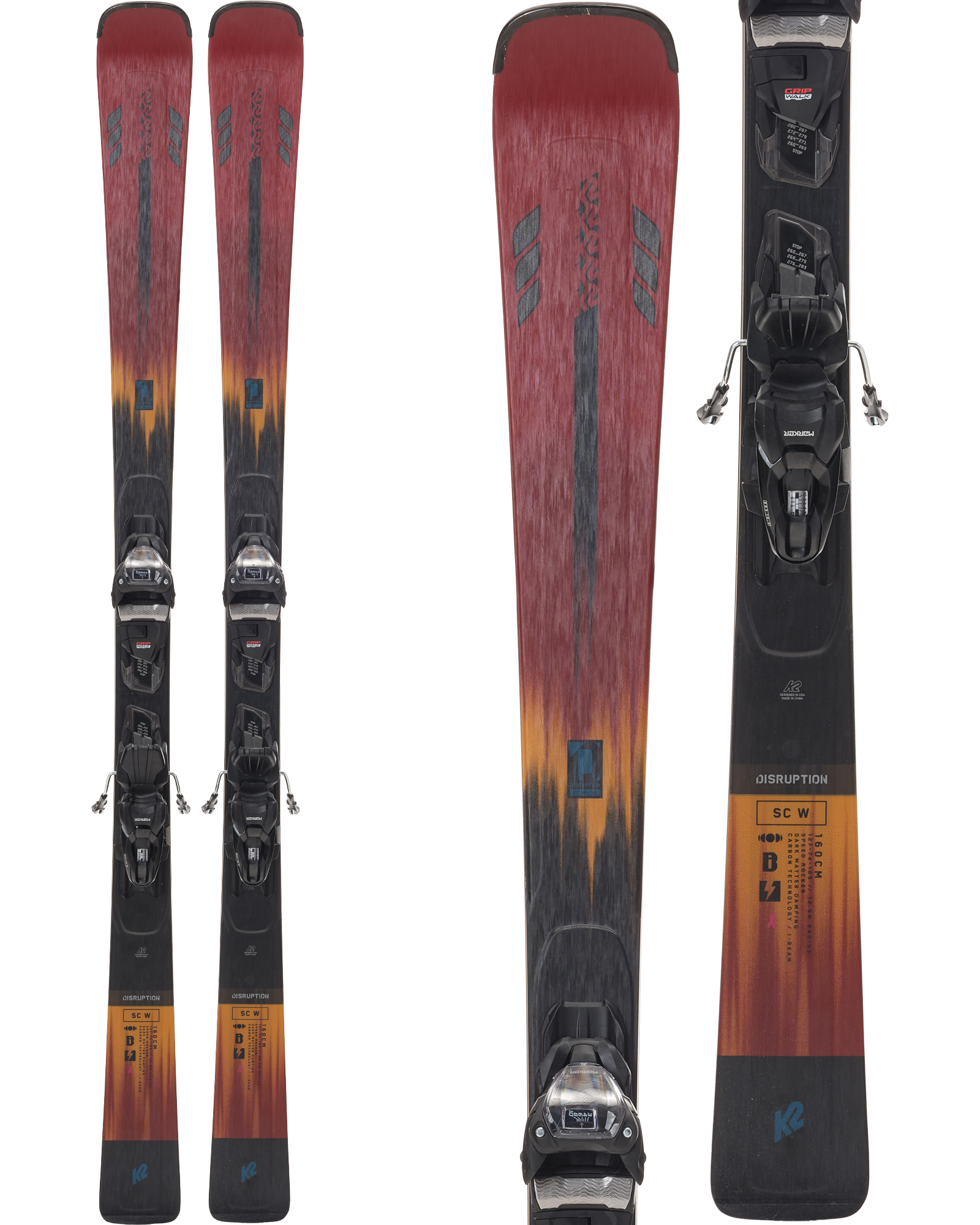 K2 Disruption SC W Women's Skis + ER3 10 Compact Quikclik Bindings 2024 0