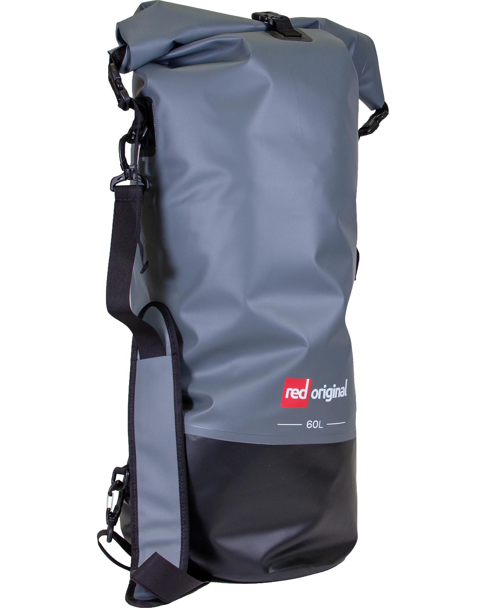 Red Waterproof Roll Top Dry Bag 60L - Grey