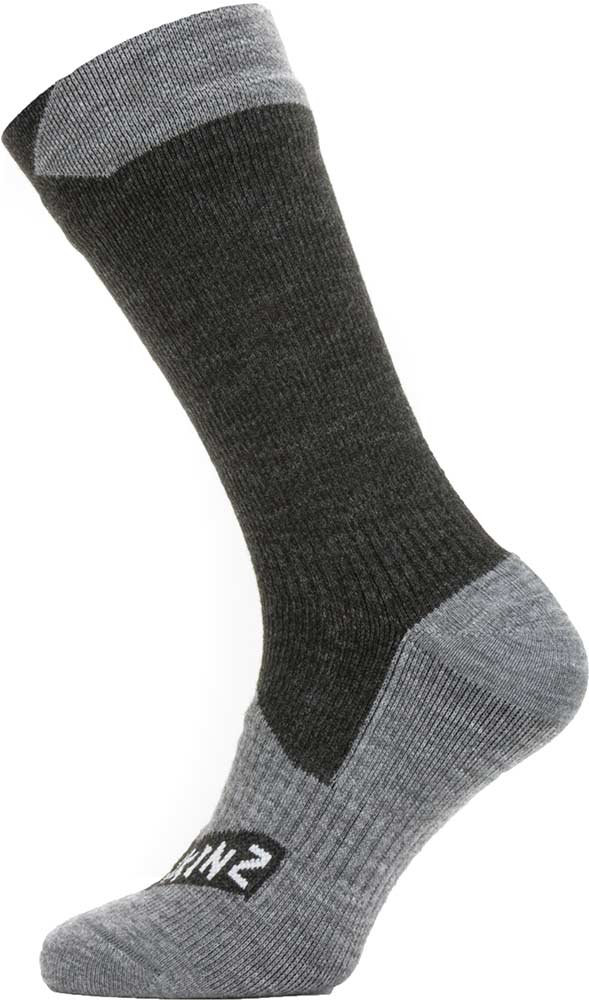 SealSkinz Waterproof All Weather Mid Length Socks - black S